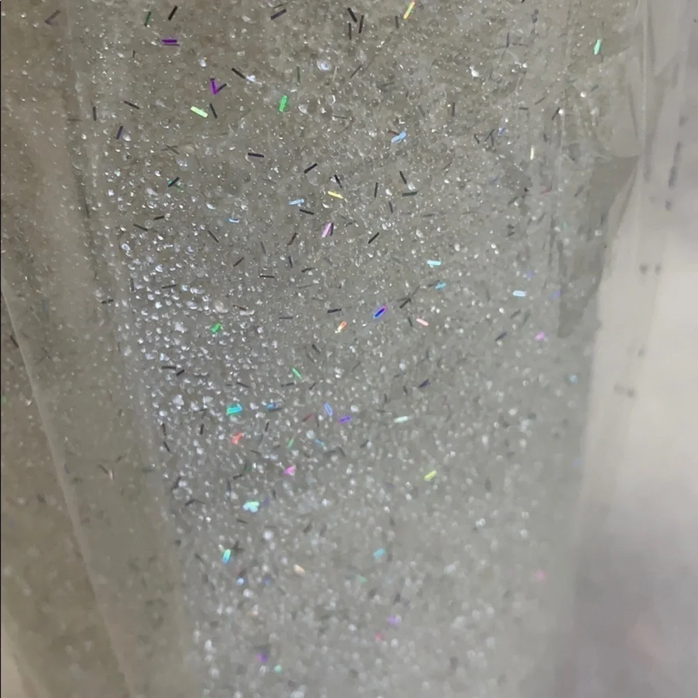 Pottery Barn 4”x8” glittery Sparkle Beaded Candle